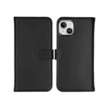 Selencia Echt Leren Bookcase Apple iPhone 15 - Zwart
