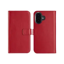 Selencia Echt Leren Bookcase Apple iPhone 16 Plus - Rood