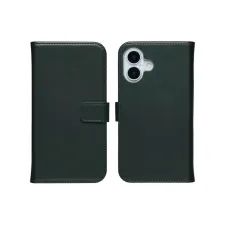 Selencia Echt Leren Bookcase Apple iPhone 17 - Groen