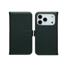 Selencia Echt Leren Bookcase Apple iPhone 17 Pro Max - Groen