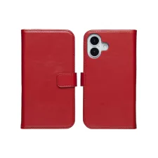 Selencia Echt Leren Bookcase Apple iPhone 17 - Rood