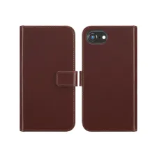Selencia Echt Leren Bookcase Apple iPhone 17e / 16e - Bruin