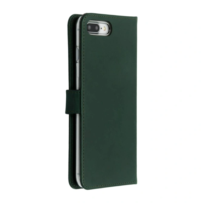 Selencia Echt Leren Bookcase Apple iPhone 8 Plus / 7 Plus - Groen
