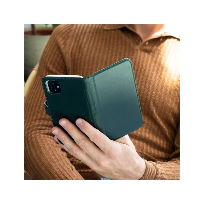Selencia Echt Leren Bookcase Apple iPhone 8 Plus / 7 Plus - Groen