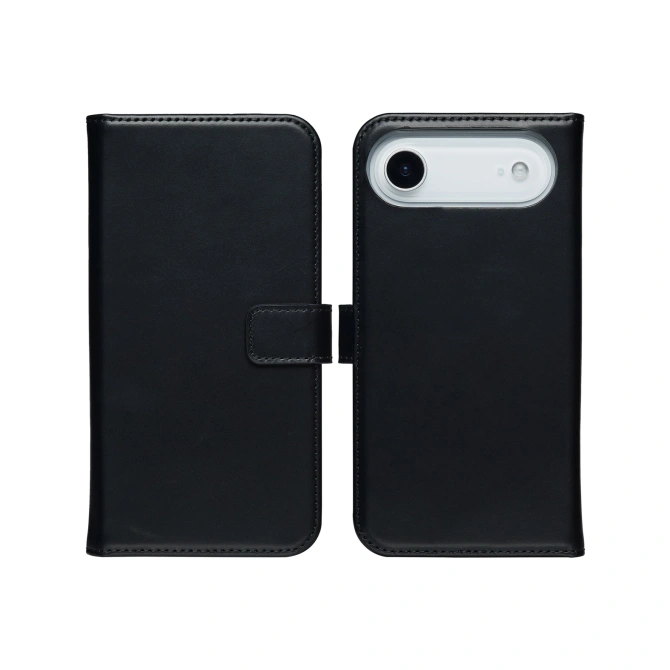 Selencia Echt Leren Bookcase Apple iPhone Air - Zwart