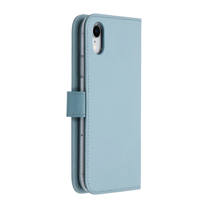 Selencia Echt Leren Bookcase Apple iPhone Xr - Air Blue
