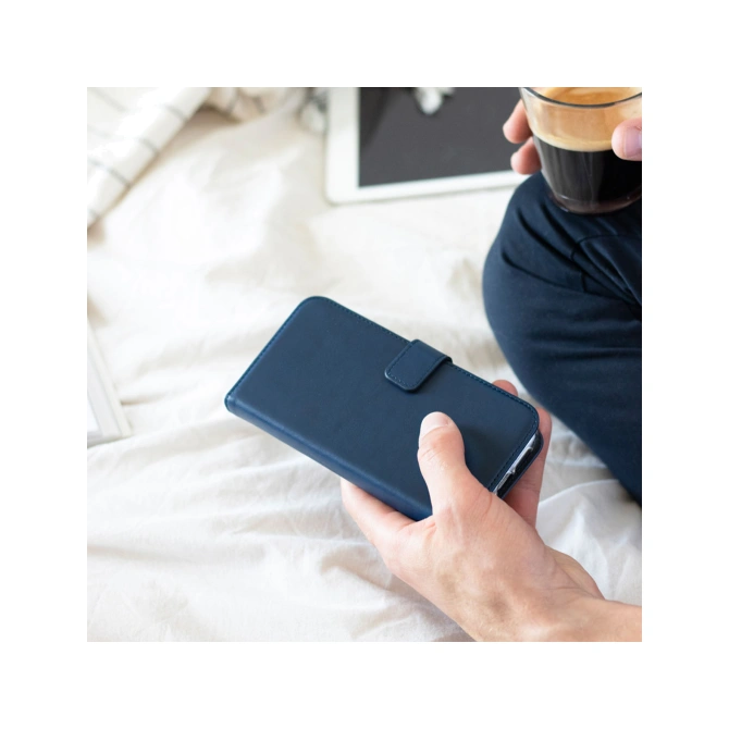 Selencia Echt Leren Bookcase Apple iPhone Xr - Blauw