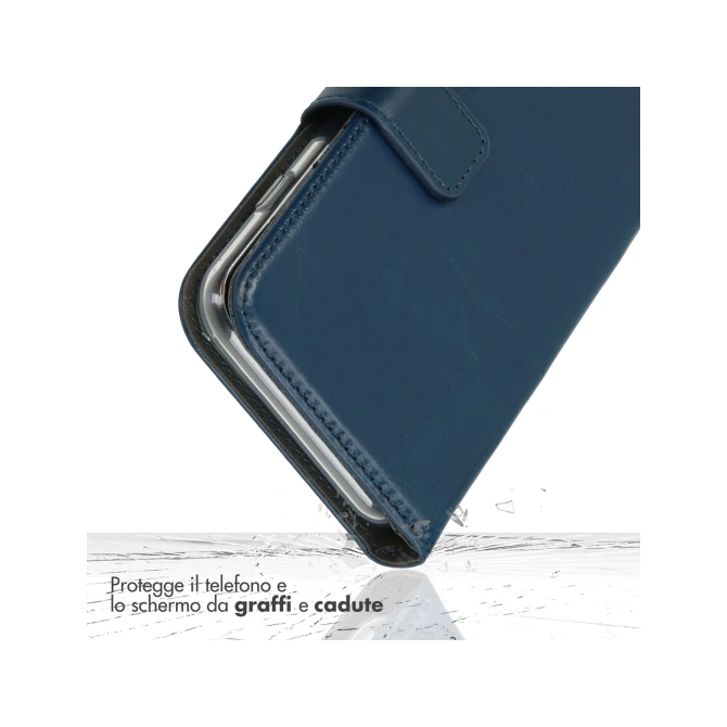 Selencia Echt Leren Bookcase Apple iPhone Xr - Blauw