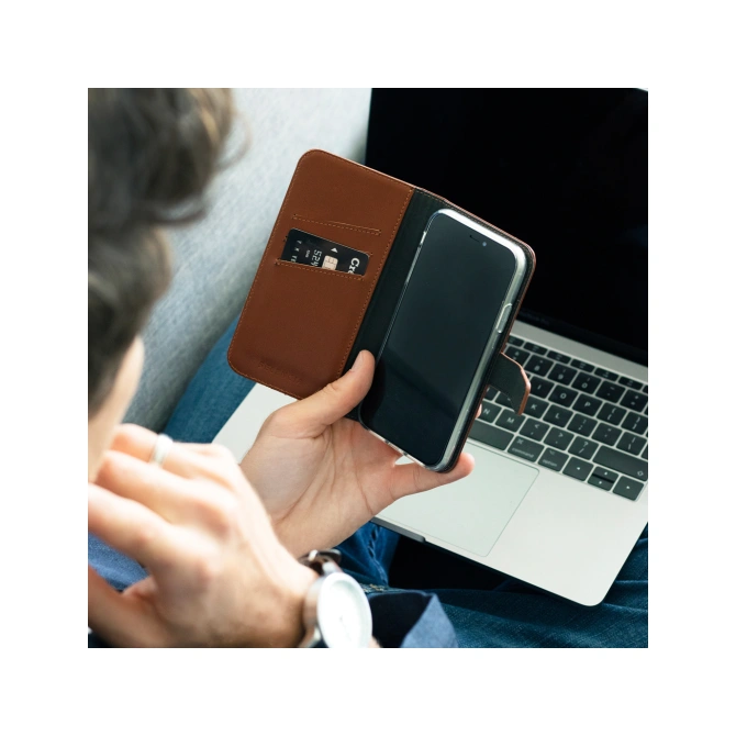 Selencia Echt Leren Bookcase Apple iPhone Xr - Bruin