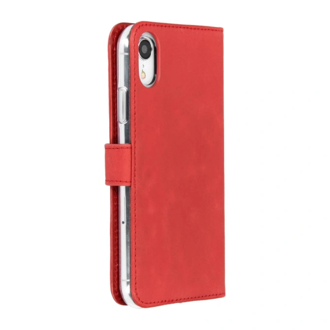 Selencia Echt Leren Bookcase Apple iPhone Xr - Rood