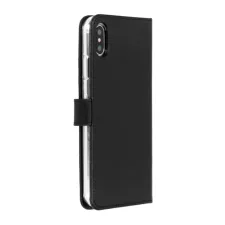 Selencia Echt Leren Bookcase Apple iPhone Xs Max - Zwart