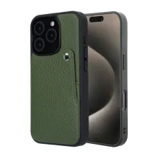 Selencia Riva Backcover met Pashouder Apple iPhone 15 Pro - Sage Green