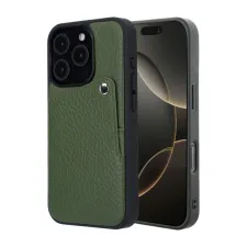 Selencia Riva Backcover met Pashouder Apple iPhone 16 Pro - Sage Green
