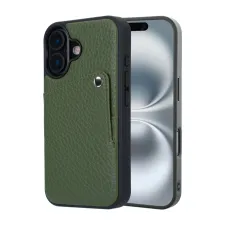 Selencia Riva Backcover met Pashouder Apple iPhone 16 - Sage Green