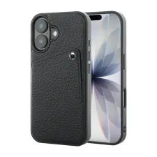 Selencia Riva Backcover met Pashouder Apple iPhone 17 - Zwart