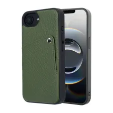 Selencia Riva Backcover met Pashouder Apple iPhone 17e / 16e - Sage Green