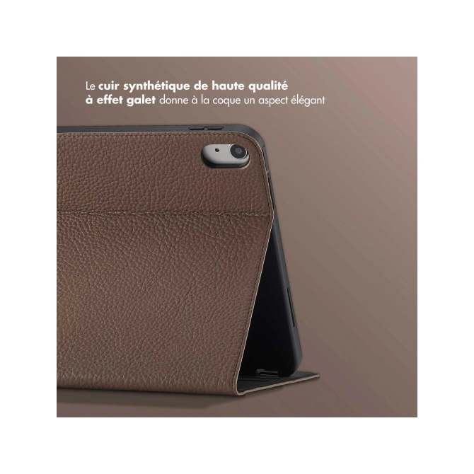 Selencia Riva Bookcase Apple iPad 11 (2025) 11 inch A16 / iPad 10 (2022) 10.9 inch - Mocha Brown