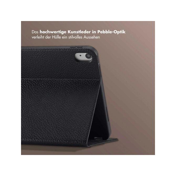 Selencia Riva Bookcase Apple iPad 11 (2025) 11 inch A16 / iPad 10 (2022) 10.9 inch - Zwart
