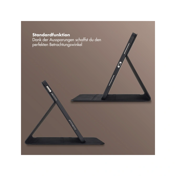 Selencia Riva Bookcase Apple iPad 11 (2025) 11 inch A16 / iPad 10 (2022) 10.9 inch - Zwart