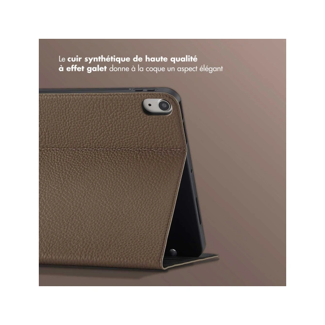 Selencia Riva Bookcase Apple iPad Air 11 inch (2026) M4 / (2025) M3 / (2024) M2 / Air 5 (2022) / Air 4 (2020) - Mocha Brown