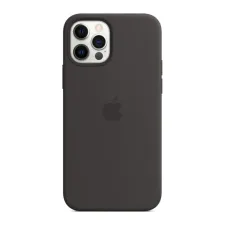 Silicone Backcover MagSafe Apple iPhone 12 (Pro) - Black