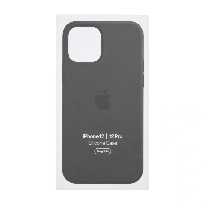 Silicone Backcover MagSafe Apple iPhone 12 (Pro) - Black