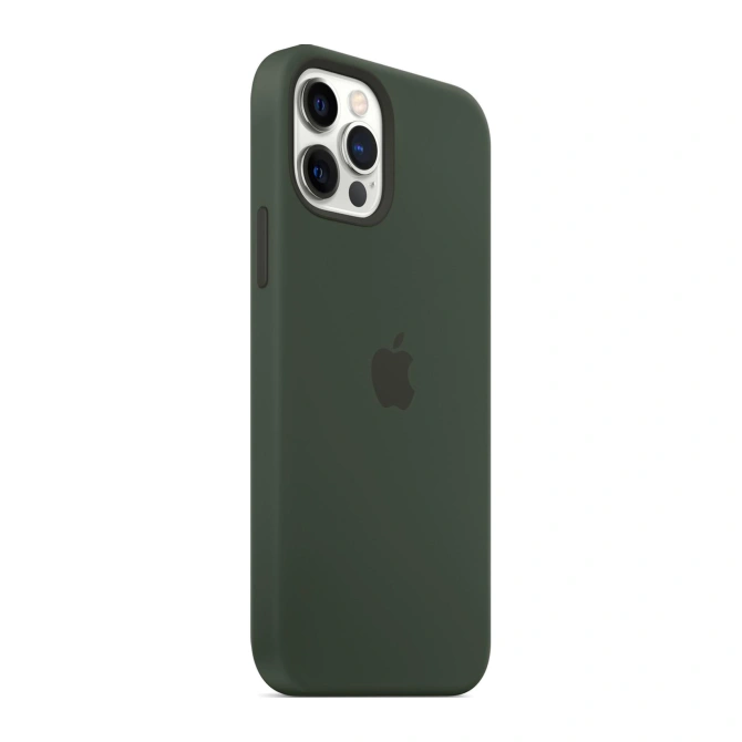 Silicone Backcover MagSafe Apple iPhone 12 (Pro) - Cypress Green