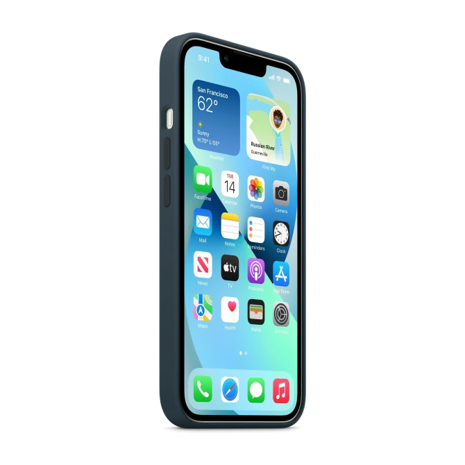 Silicone Backcover MagSafe Apple iPhone 13 - Donkerblauw