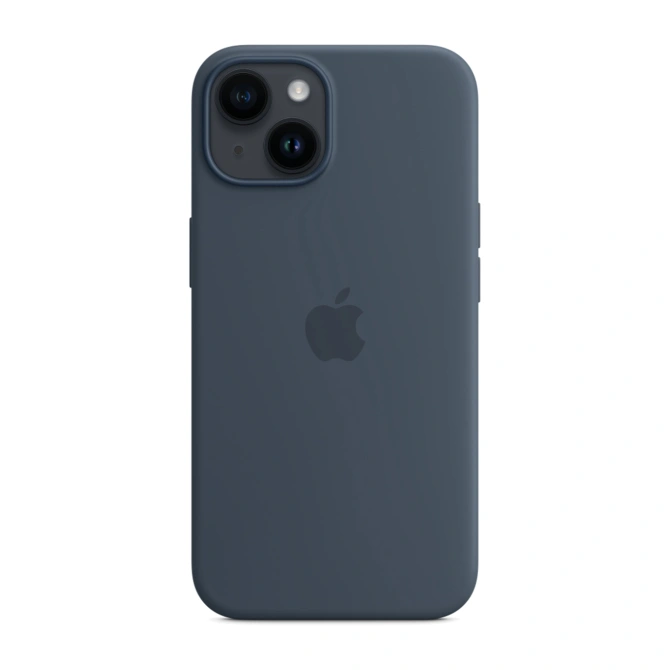 Silicone Backcover MagSafe Apple iPhone 14 - Storm Blue