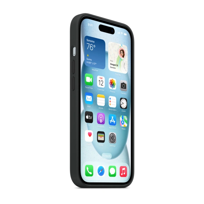 Silicone Backcover MagSafe Apple iPhone 15 - Black