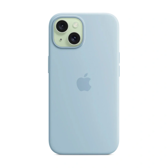 Silicone Backcover MagSafe Apple iPhone 15 - Lichtblauw