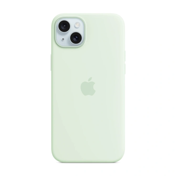 Silicone Backcover MagSafe Apple iPhone 15 Plus - Soft Mint