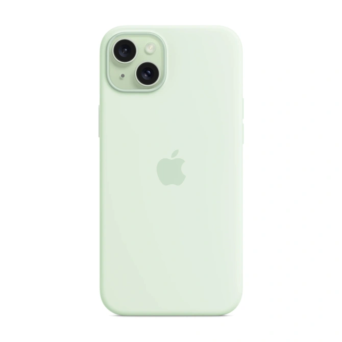 Silicone Backcover MagSafe Apple iPhone 15 Plus - Soft Mint