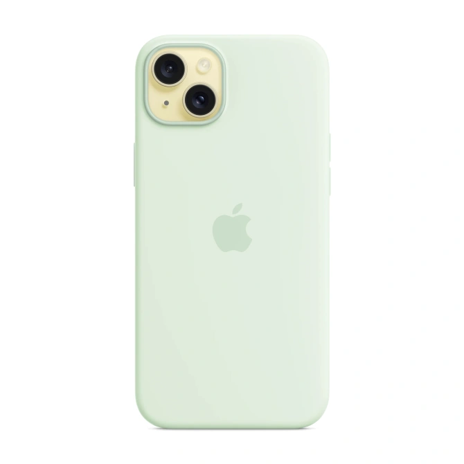 Silicone Backcover MagSafe Apple iPhone 15 Plus - Soft Mint