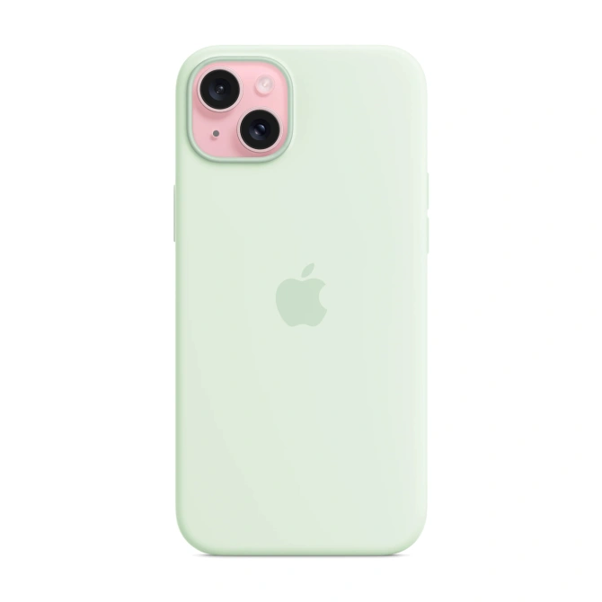 Silicone Backcover MagSafe Apple iPhone 15 Plus - Soft Mint