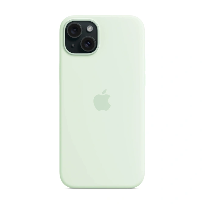 Silicone Backcover MagSafe Apple iPhone 15 Plus - Soft Mint