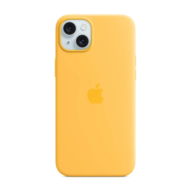 Silicone Backcover MagSafe Apple iPhone 15 Plus - Sunshine