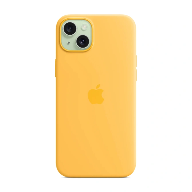 Silicone Backcover MagSafe Apple iPhone 15 Plus - Sunshine