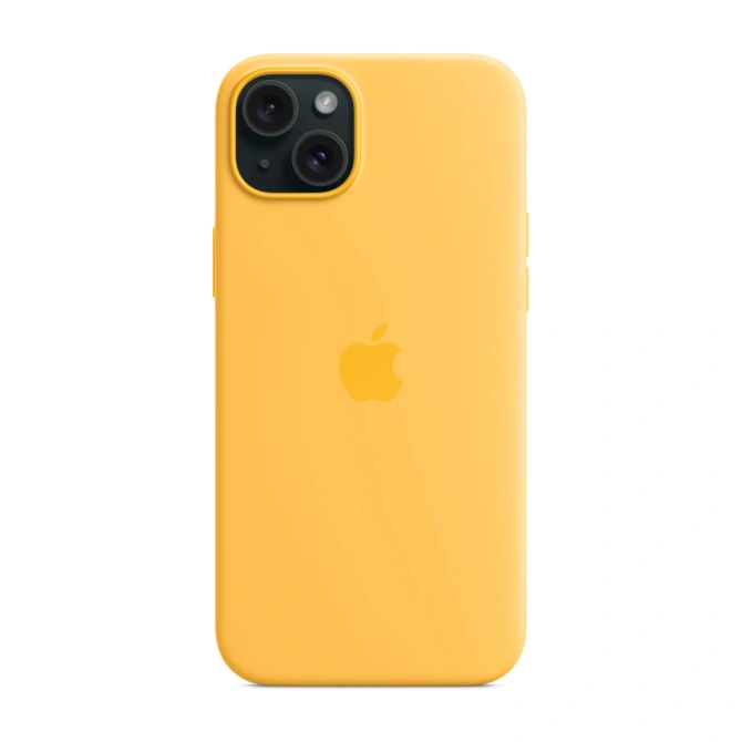 Silicone Backcover MagSafe Apple iPhone 15 Plus - Sunshine