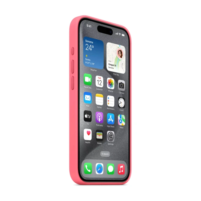 Silicone Backcover MagSafe Apple iPhone 15 Pro - Roze