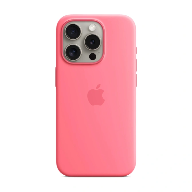 Silicone Backcover MagSafe Apple iPhone 15 Pro - Roze