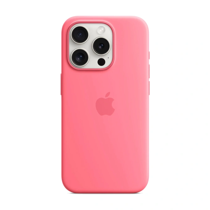 Silicone Backcover MagSafe Apple iPhone 15 Pro - Roze
