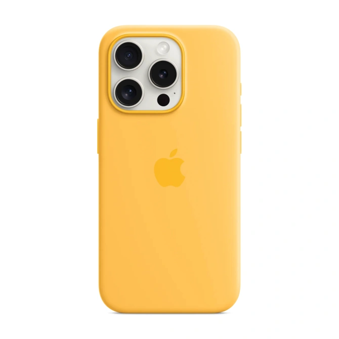 Silicone Backcover MagSafe Apple iPhone 15 Pro - Sunshine