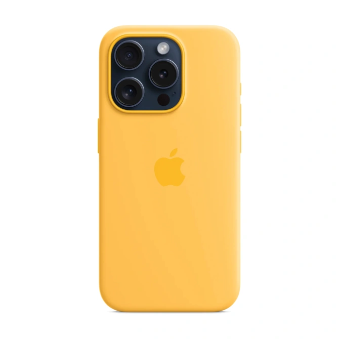 Silicone Backcover MagSafe Apple iPhone 15 Pro - Sunshine
