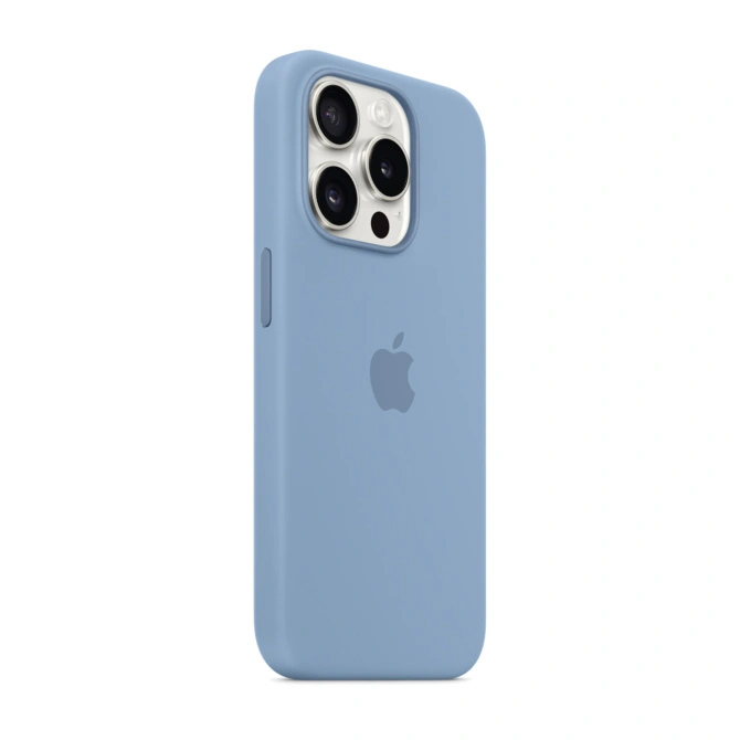Silicone Backcover MagSafe Apple iPhone 15 Pro - Winter Blue