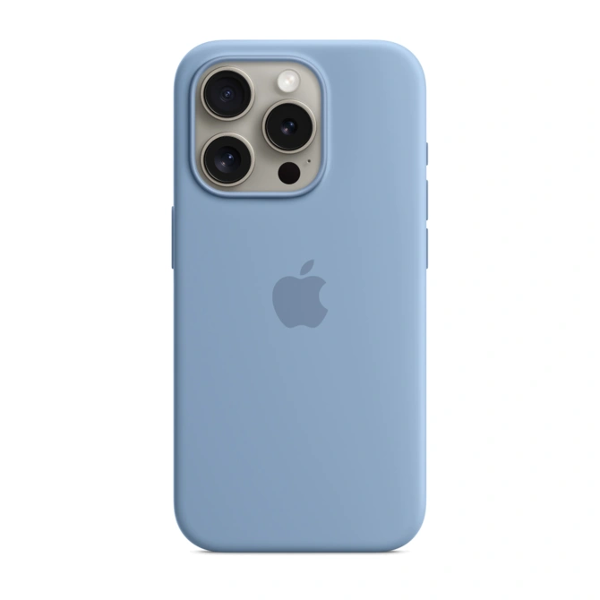 Silicone Backcover MagSafe Apple iPhone 15 Pro - Winter Blue