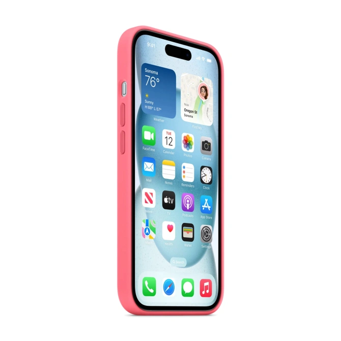 Silicone Backcover MagSafe Apple iPhone 15 - Roze