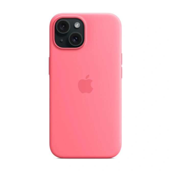 Silicone Backcover MagSafe Apple iPhone 15 - Roze