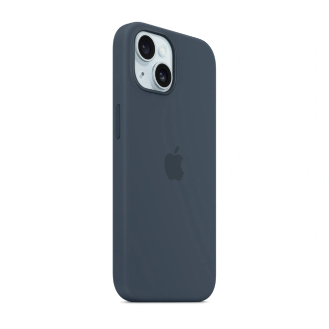 Silicone Backcover MagSafe Apple iPhone 15 - Storm Blue