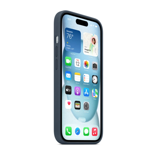 Silicone Backcover MagSafe Apple iPhone 15 - Storm Blue